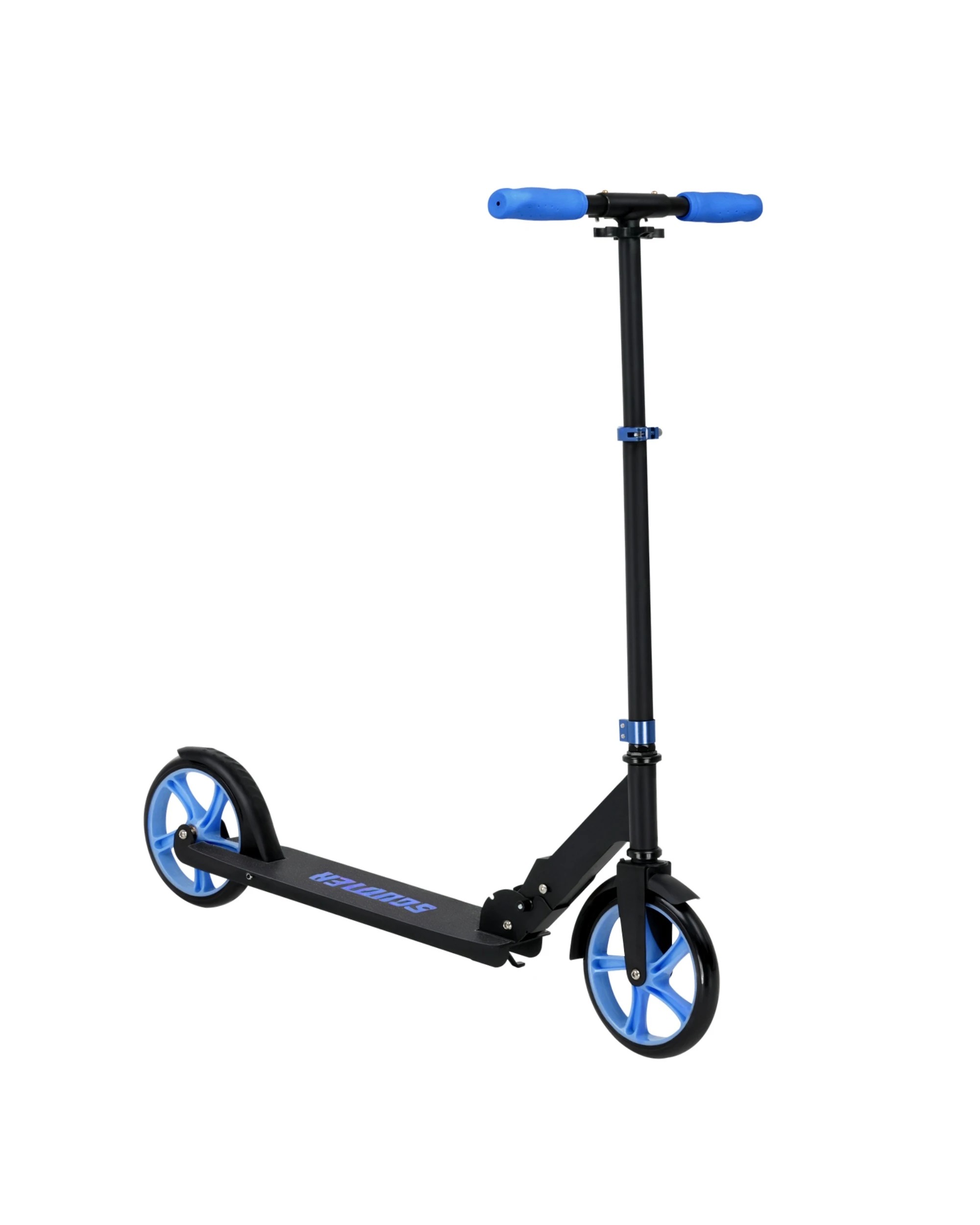 1 Advwin Folding Kids Kick Scooter w/ Big Wheel & Adjustable Height Blue, 1 of 8