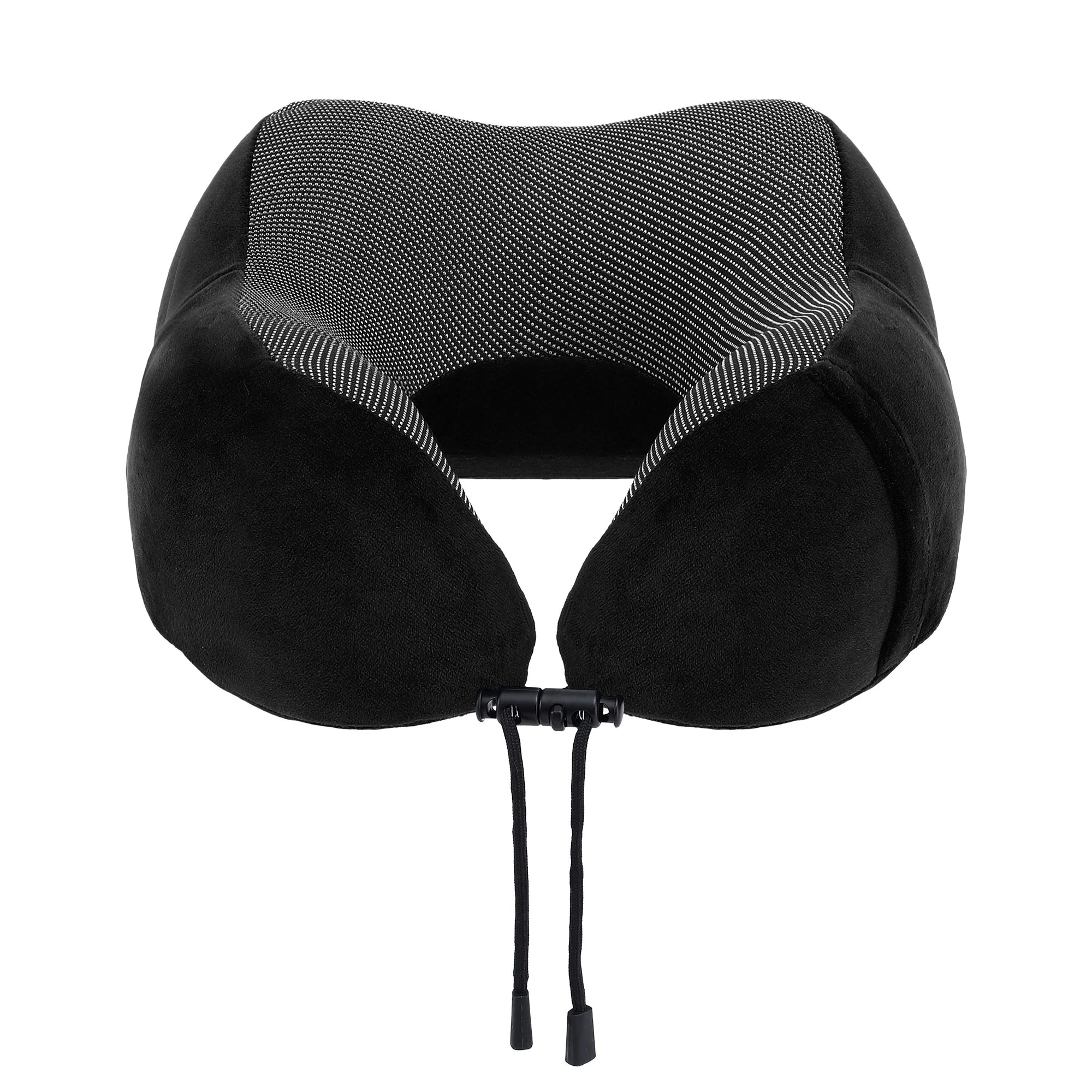 3 Wanderlite Travel Pillow for Airplanes Memory Foam Neck Pillows with Storage Bag - Black, 3 of 5