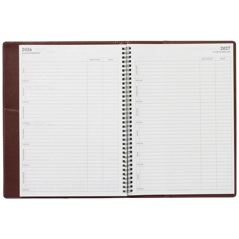 7 J.Burrows A4 Week to View Executive FY26/27 Diary Tan, 7 of 7