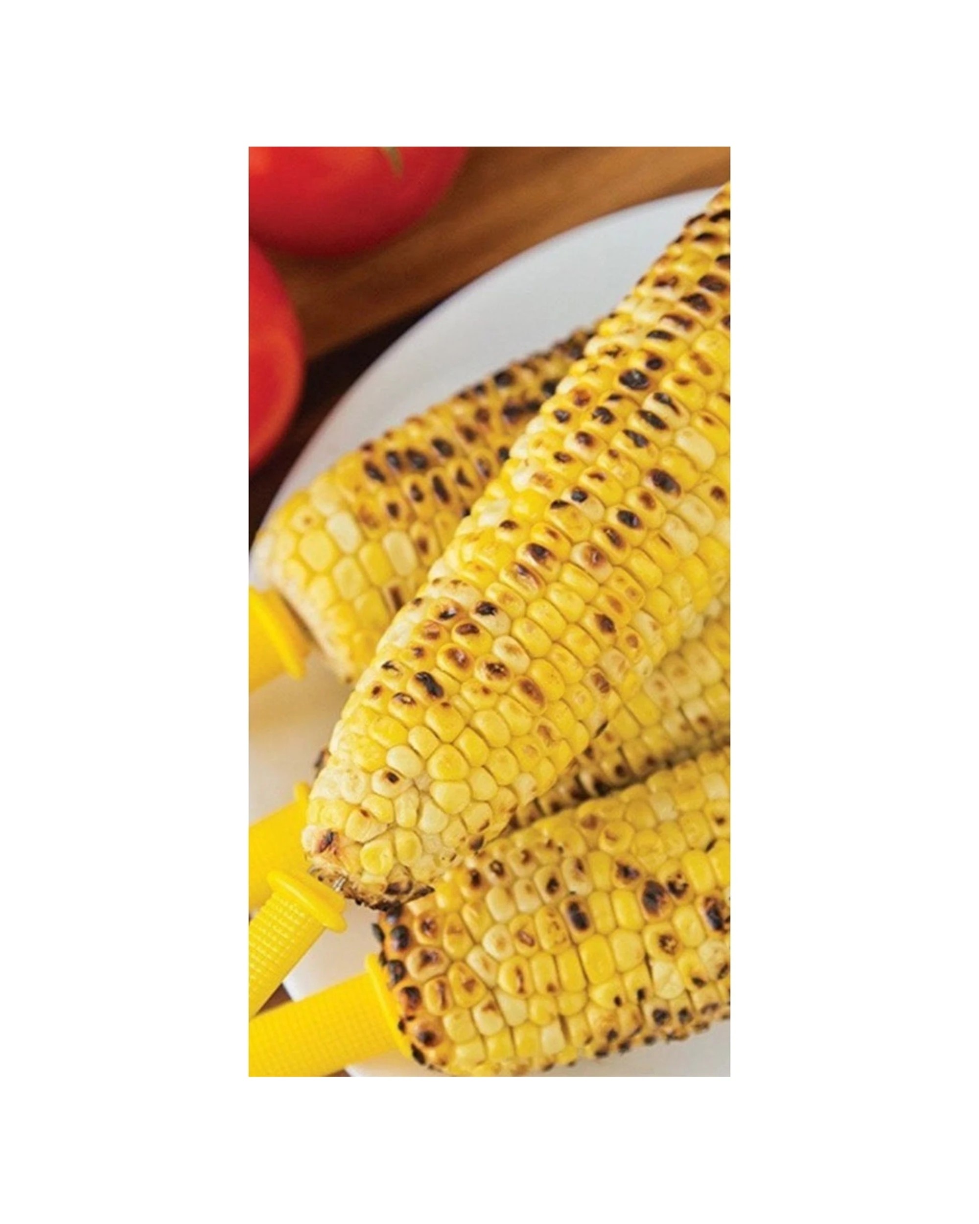 2 Avanti 4pc Soft Grip Corn Holders Set With Stainless Steel Spikes - Yellow, 2 of 3
