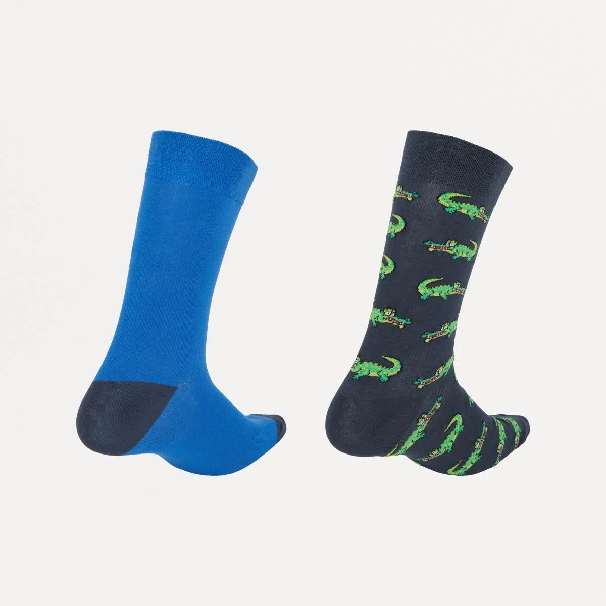 2 2 Pack Novelty Pattern Socks WHAT A CROC, 2 of 3