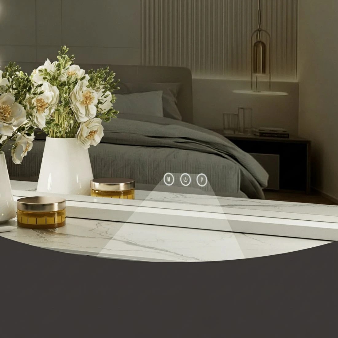 4 Embellir Makeup Mirror 80x58cm Hollywood Vanity with LED Light Tabletop Wall - Multi, 4 of 6