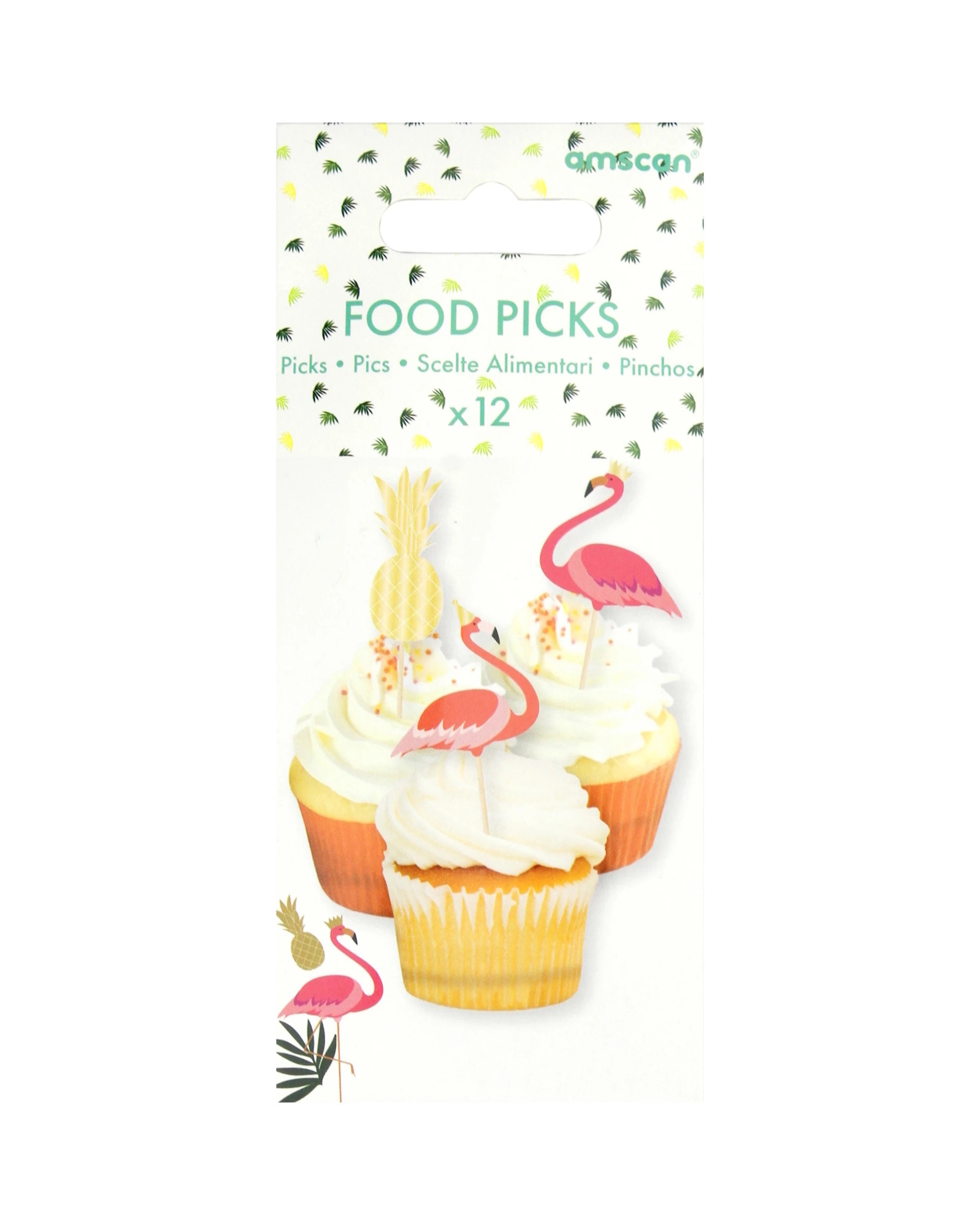 2 Amscan Inc. Fancy Flamingos Picks Pack of 12, 2 of 2