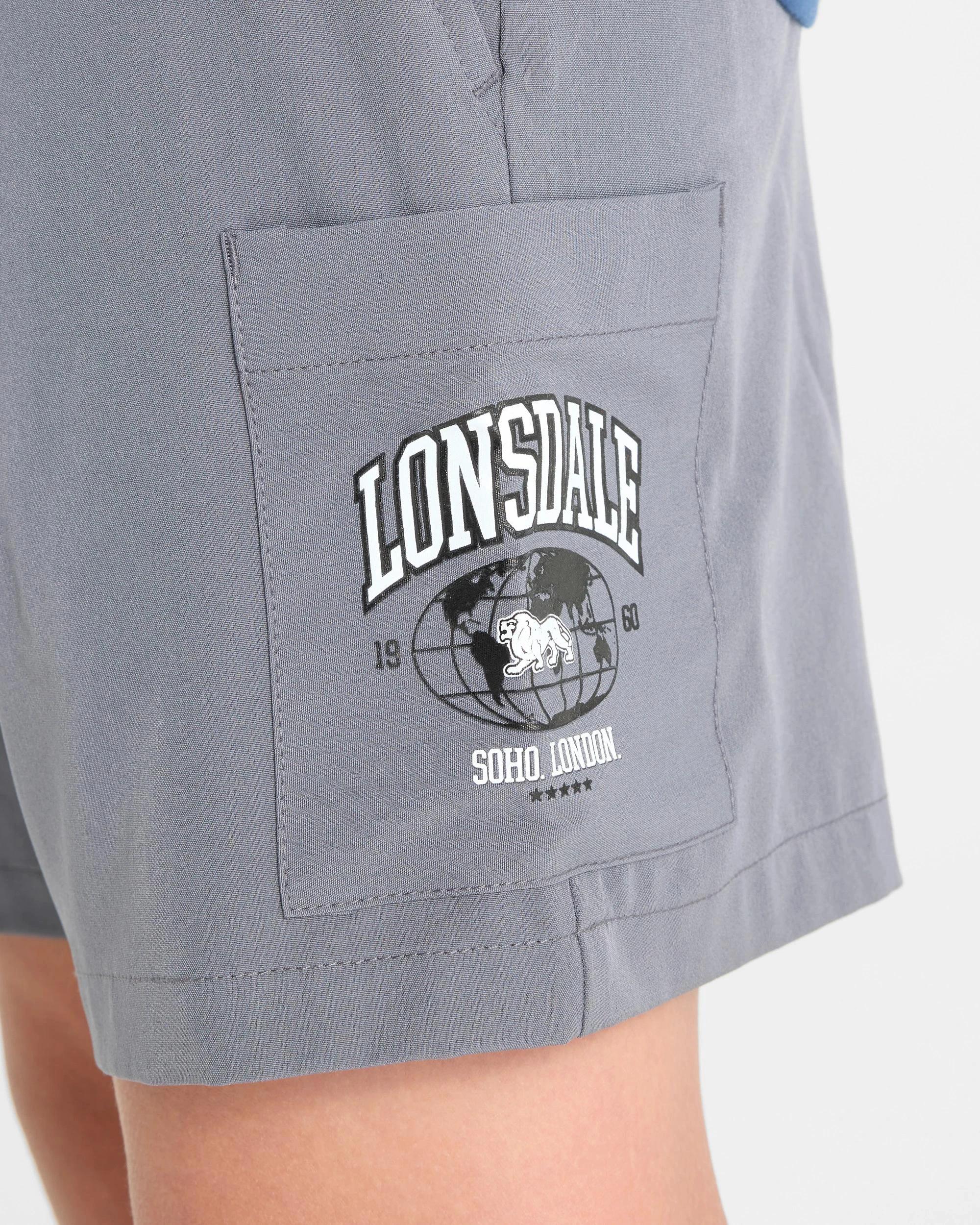 4 Lonsdale London Cargo Shorts SLATE GREY, 4 of 5