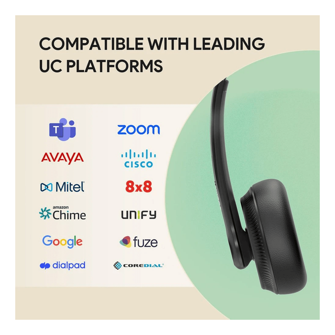 5 Yealink UH34 Mono Corded On-Ear Headset Black, 5 of 6