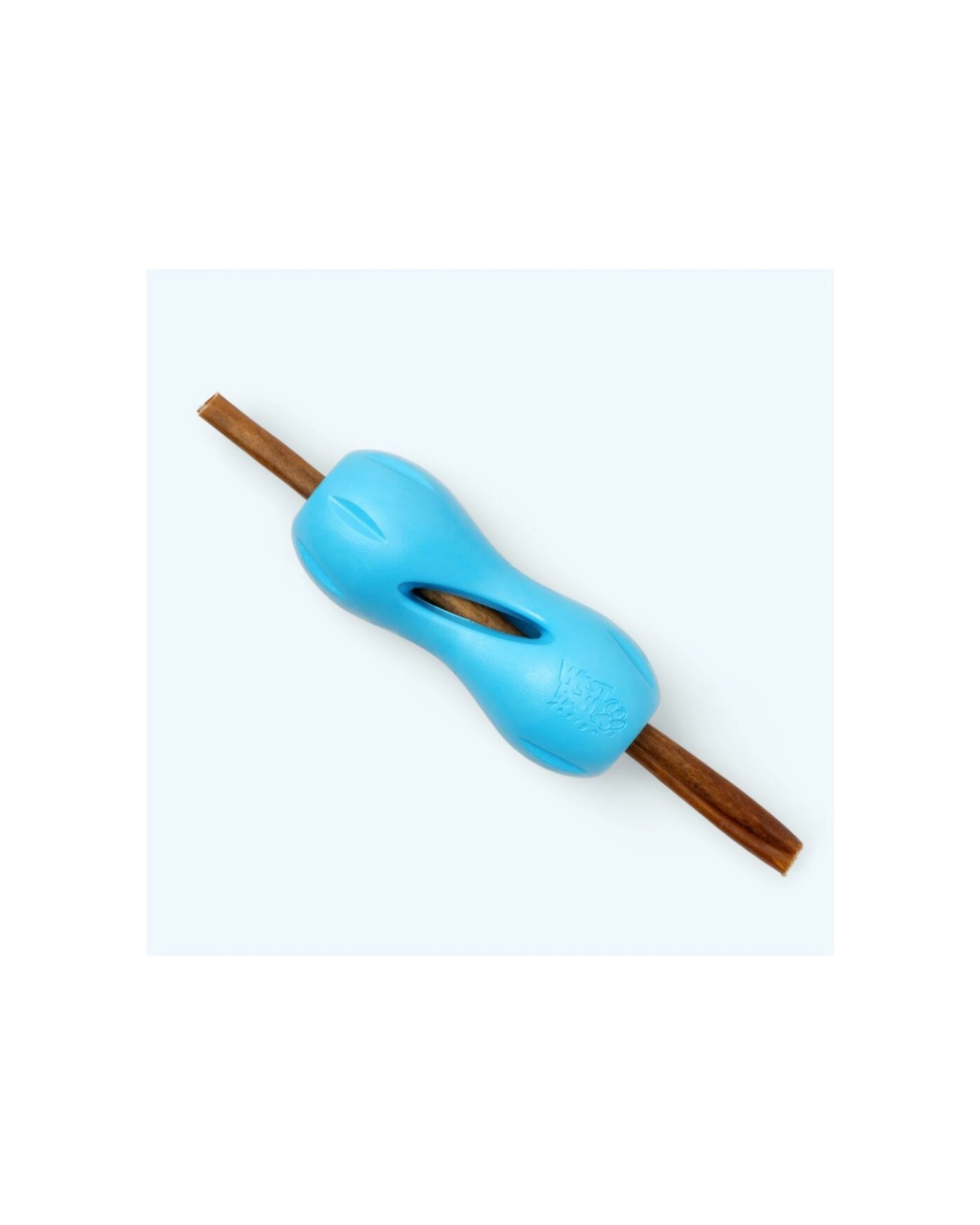 3 West Paw Qwizl Dog Treat Dispenser Interactive Chew Toy Small Zogoflex - Blue, 3 of 3