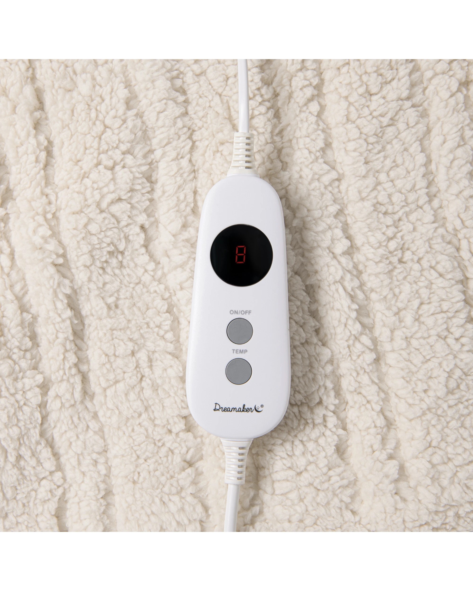 7 Dreamaker Eve Reversible Sherpa & Coral Fleece Heated Throw 130x160cm - Cream, 7 of 8