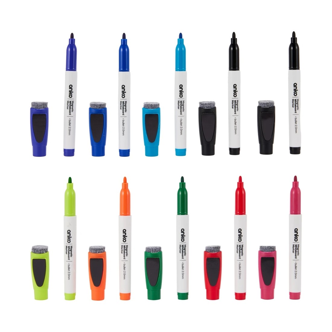 3 10 Pack Magnetic Whiteboard Markers, 3 of 7