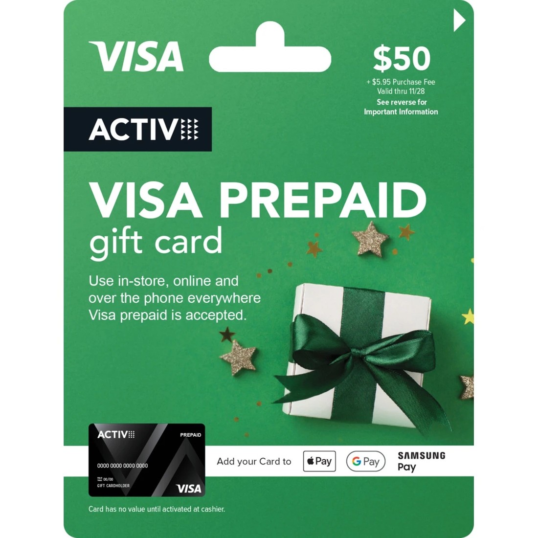 1 Activ VISA $50 Prepaid Gift Card, 1 of 1