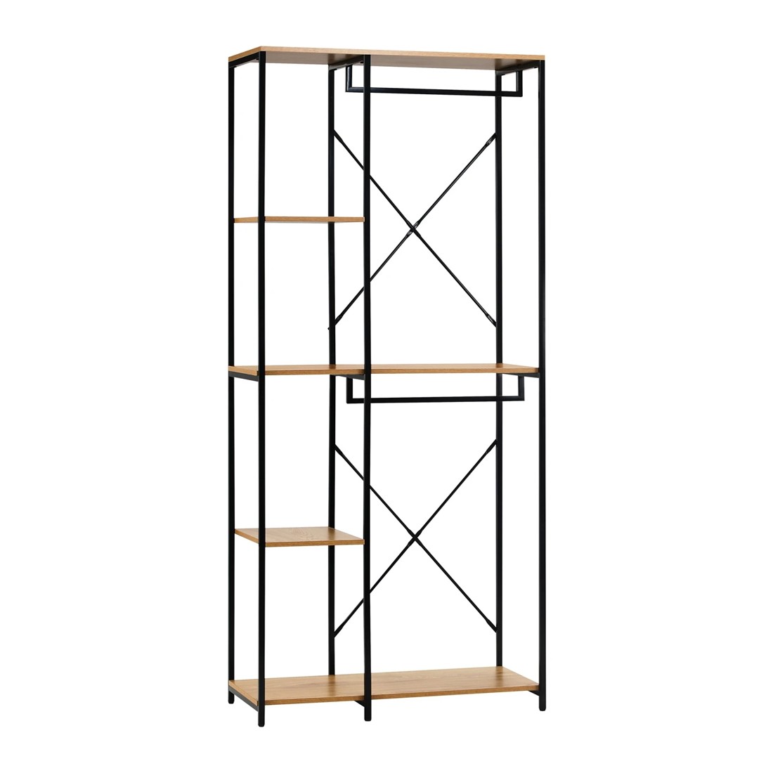 5 Oikiture Clothes Rack Large Open Wardrobe Garment Coat Hanging Rail 5 Shelves
 - Multi, 5 of 10