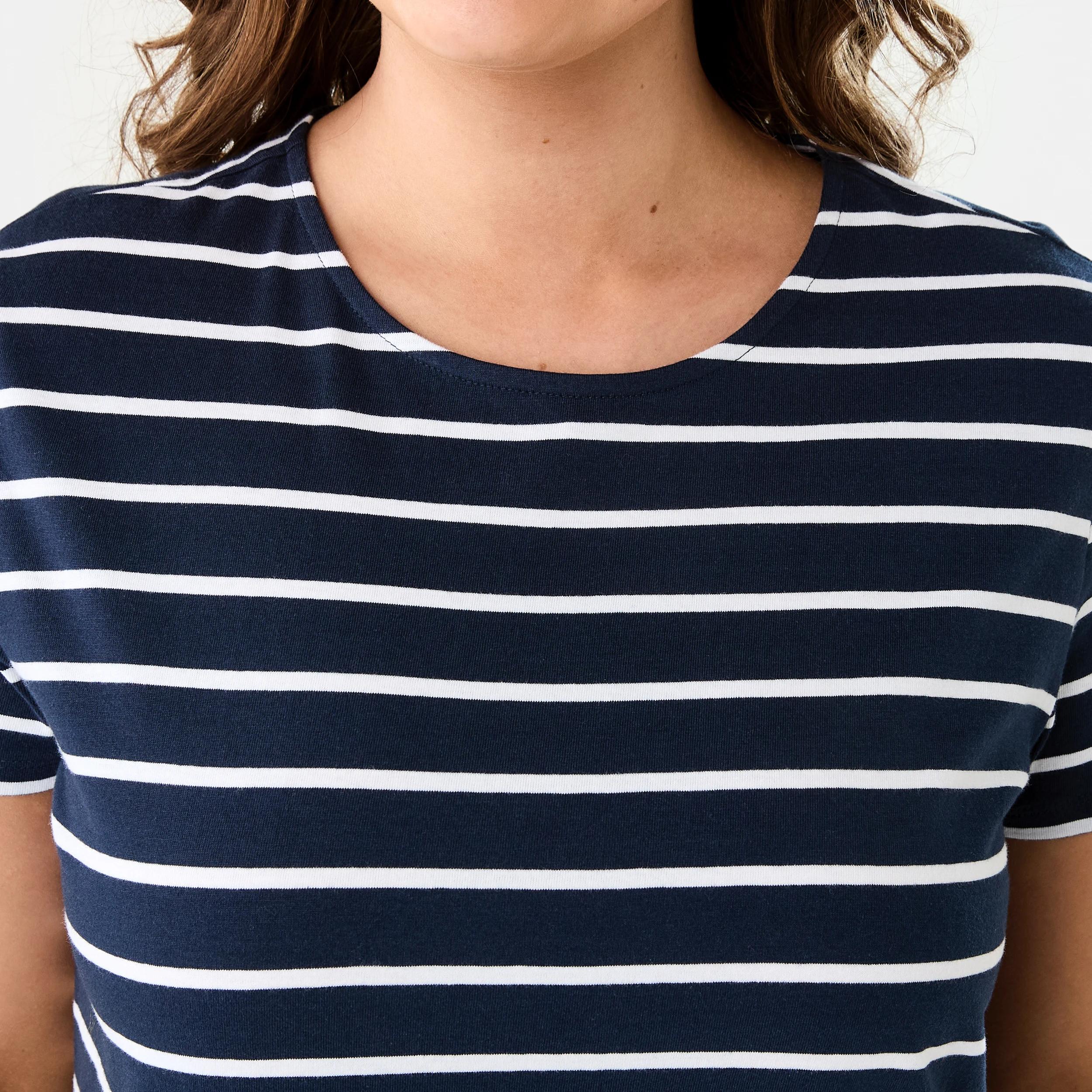6 Short Sleeve Relaxed T-shirt Mini Dress STRIPE NAVY BLAZER, 6 of 7