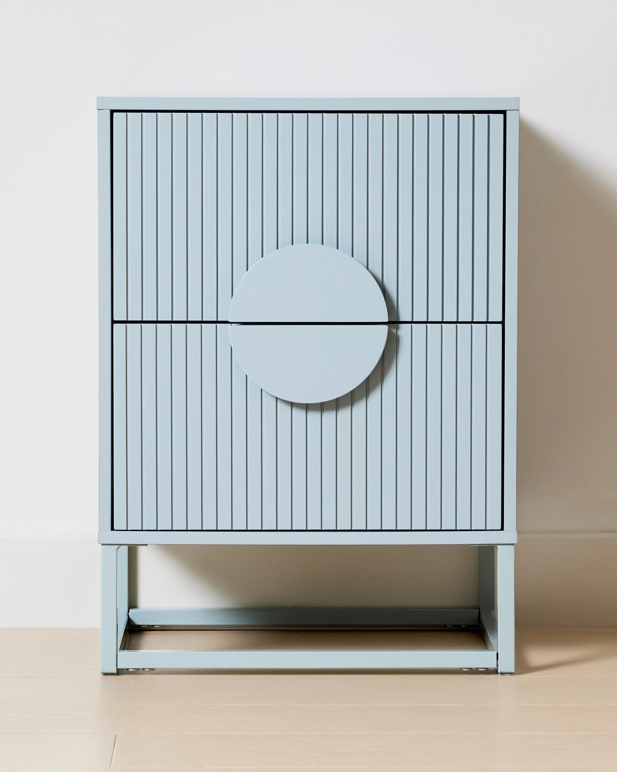 1 Stevie 2 Drawer Bedside Table - Blue, 1 of 7