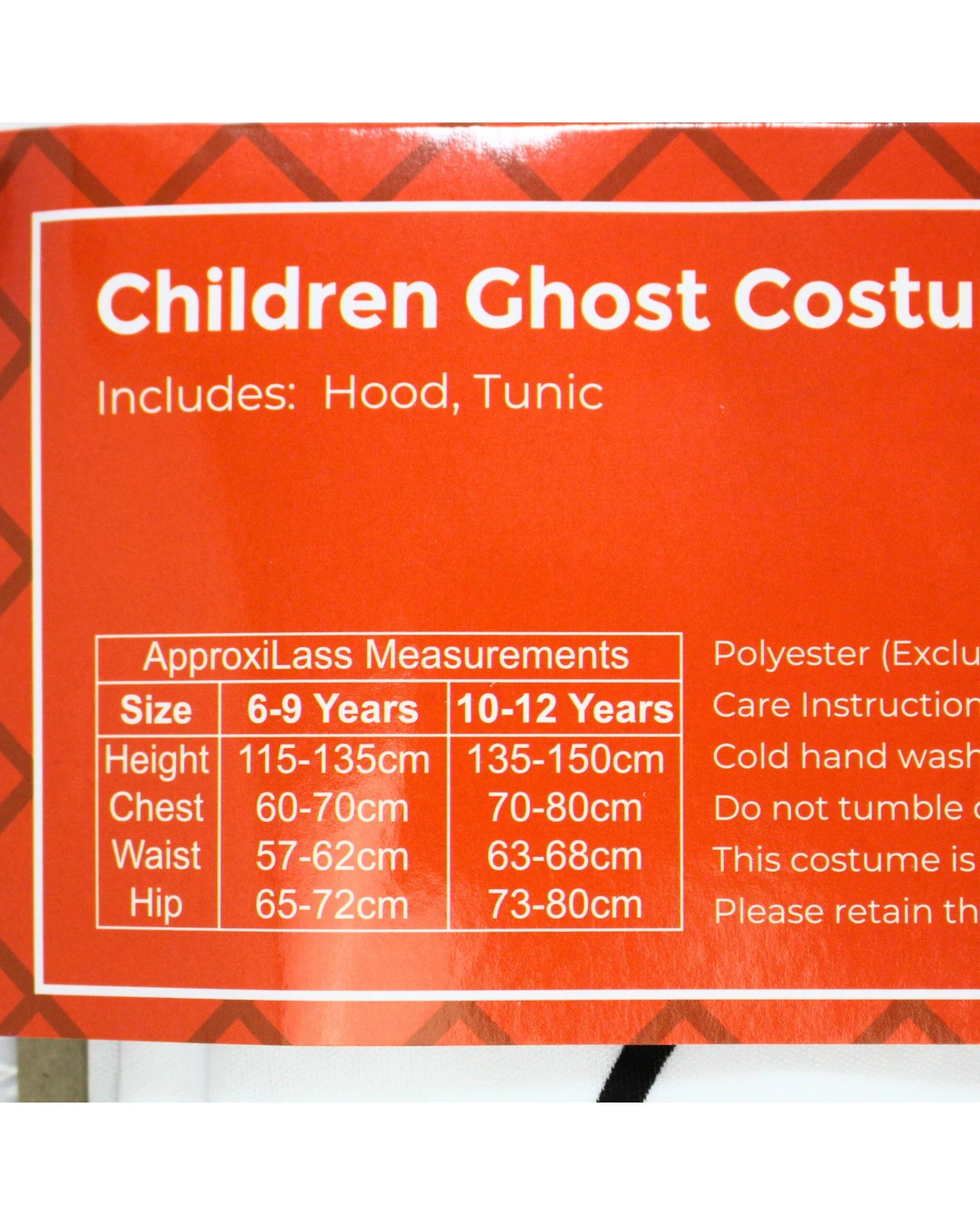 4 JD Party Halloween Kids Ghost Costume Lightweight Hooded Tunic 6-9y - White, 4 of 4