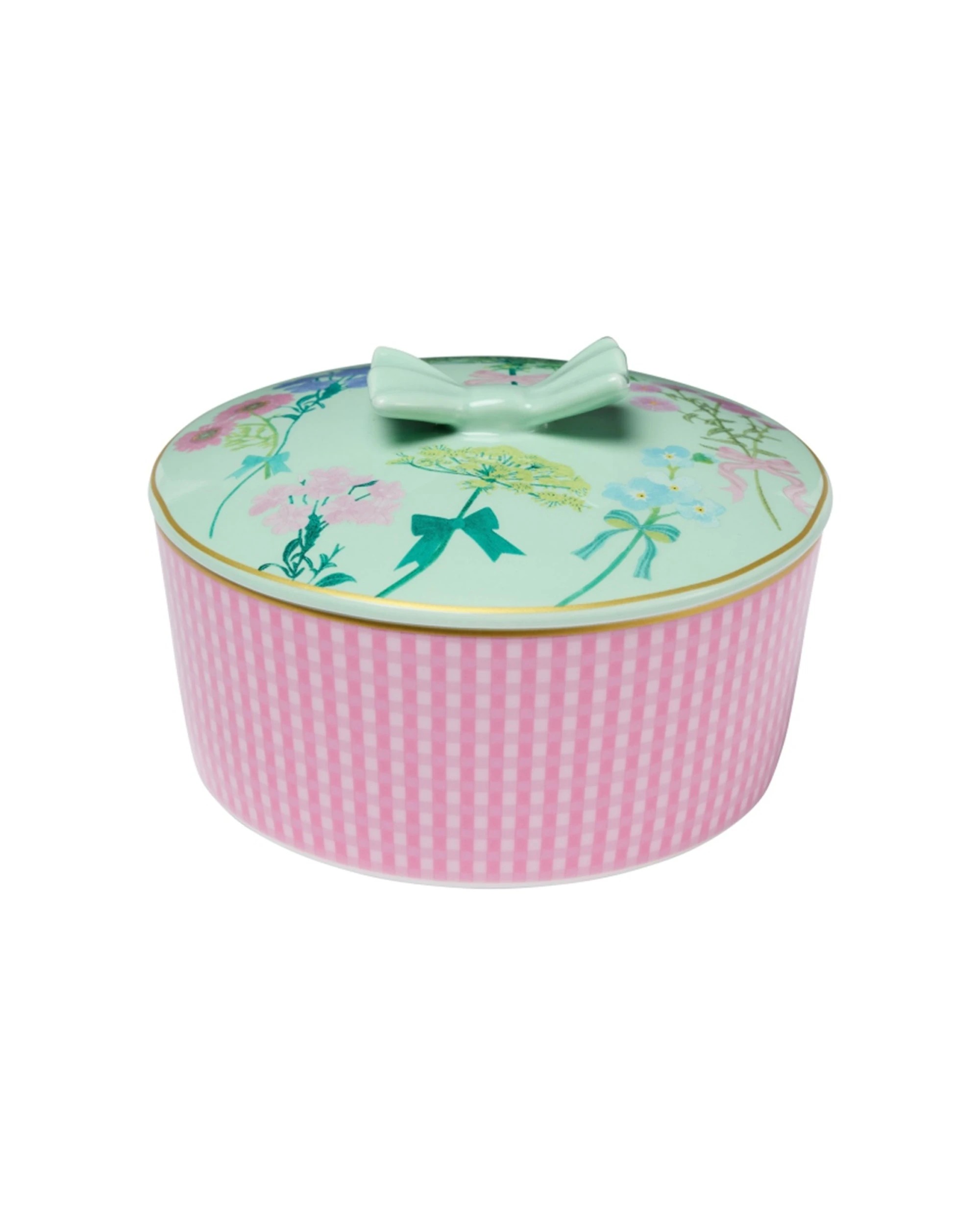 2 Maxwell & Williams Cherish Ceramic Floral Trinket Box Decorative Storage - Pink, 2 of 4