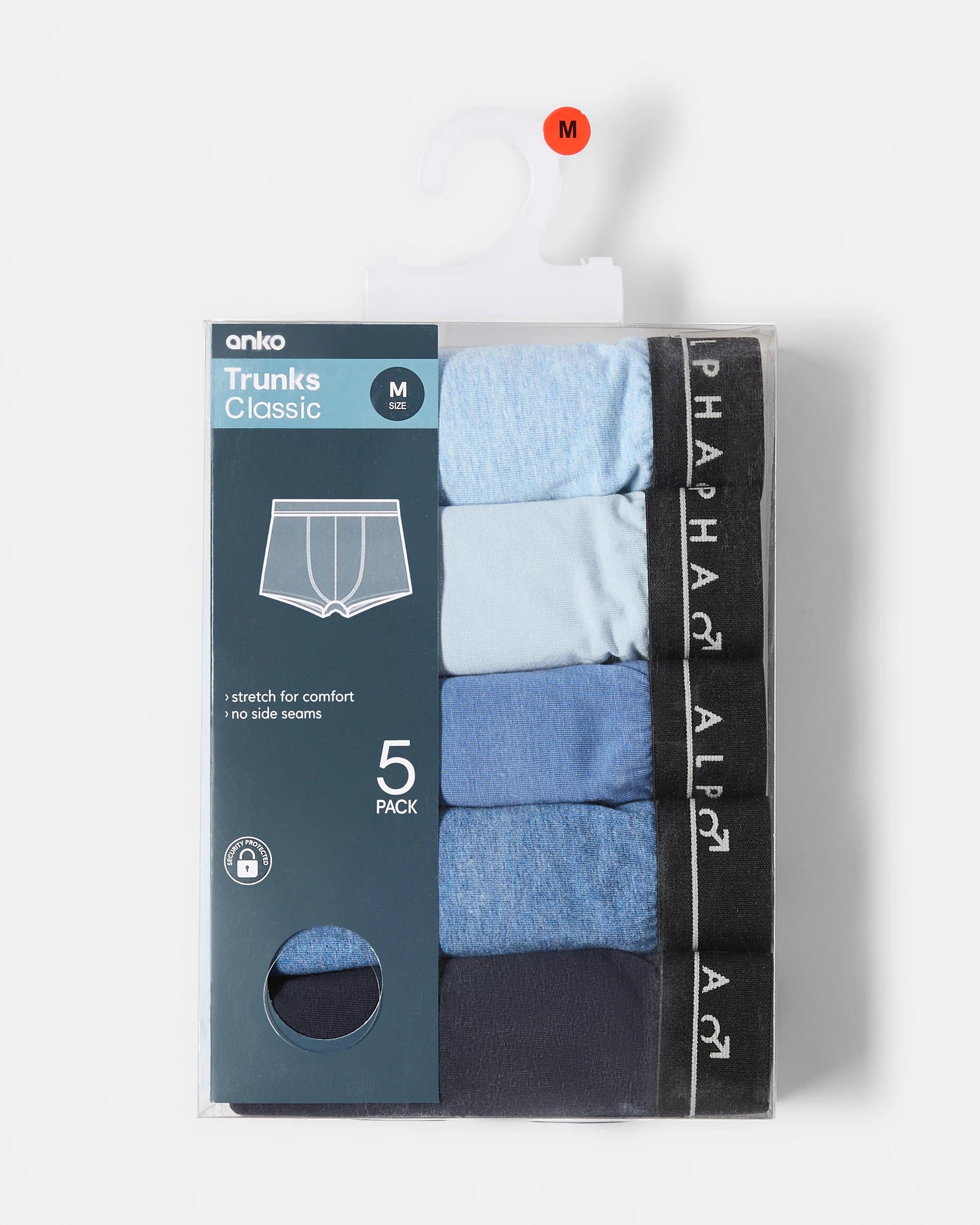 10 5 Pack Plain Trunks Multi Blu, 10 of 10