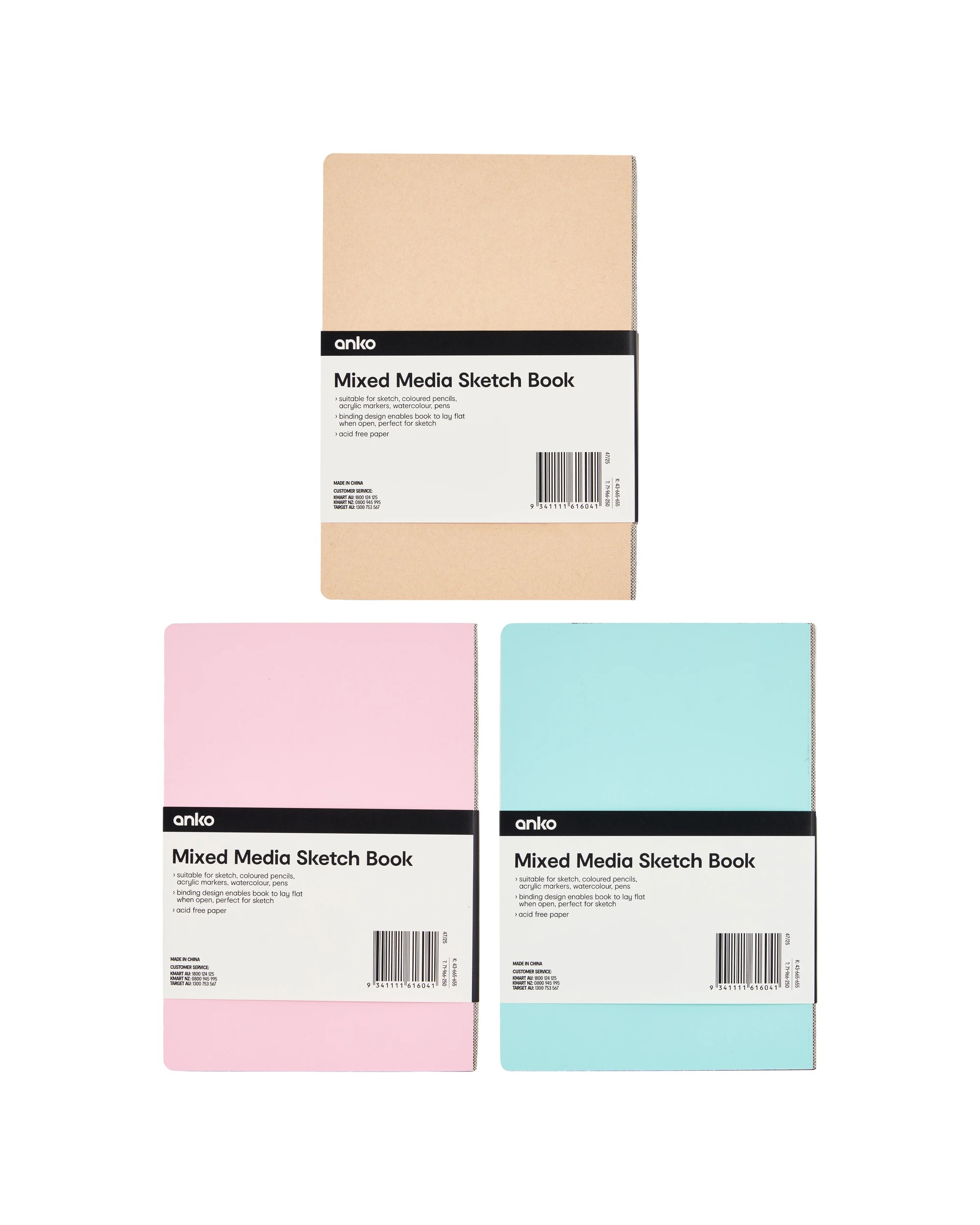 6 Mixed Media Sketch Book - Assorted, 6 of 6