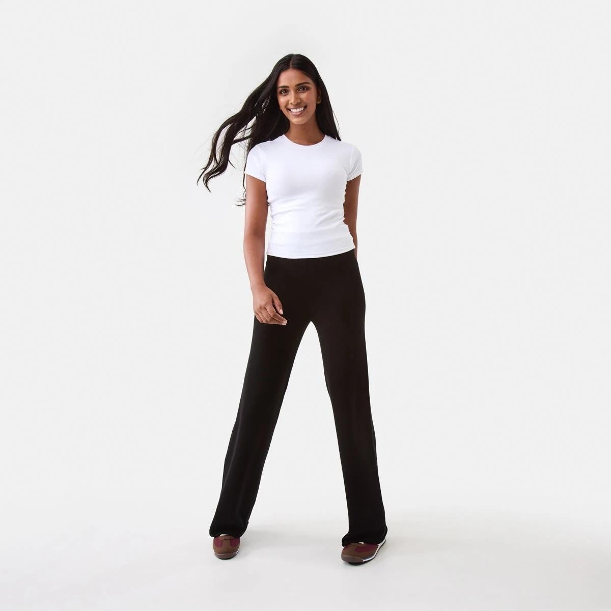 2 Rolled Up Hem True Knit Pants Black, 2 of 6