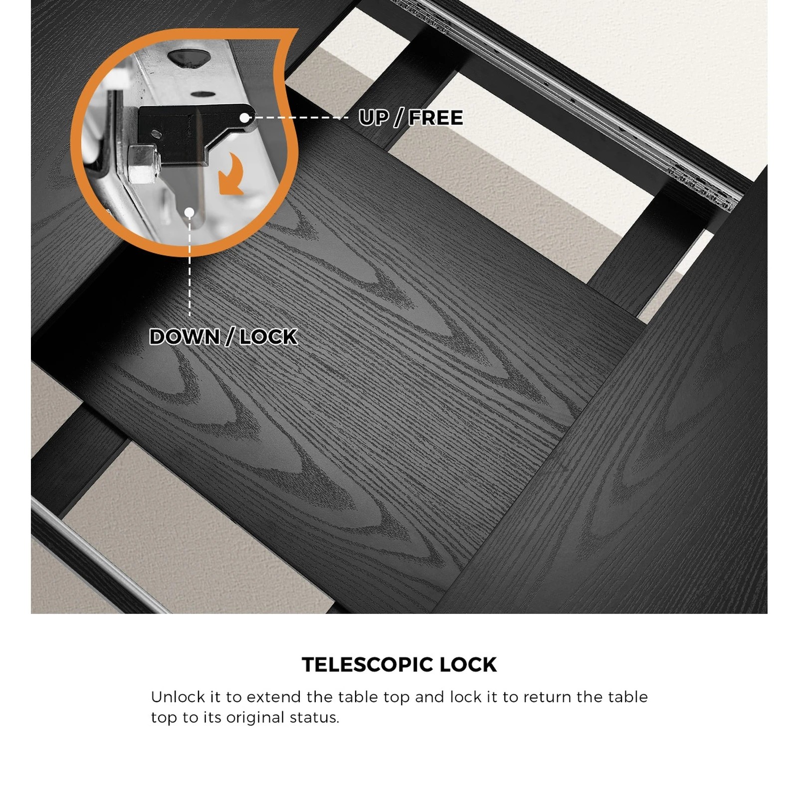 6 Oikiture 5pc Extenable Dining Table and Chairs Wooden Dining Set Ratten - Black, 6 of 10