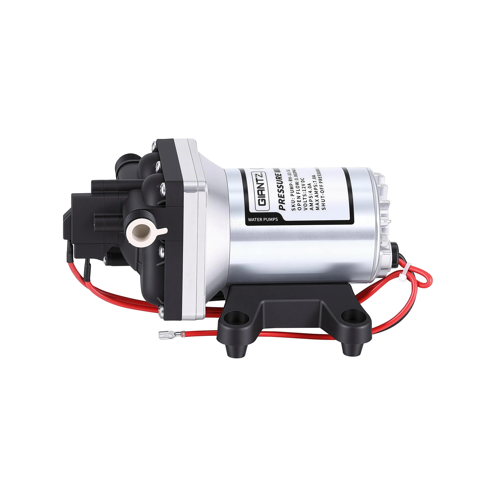 3 Giantz 12V Water Pump High Pressure Fast Self Priming 11.3L with Auto Switch for RV Caravan Boat - Silver, 3 of 5