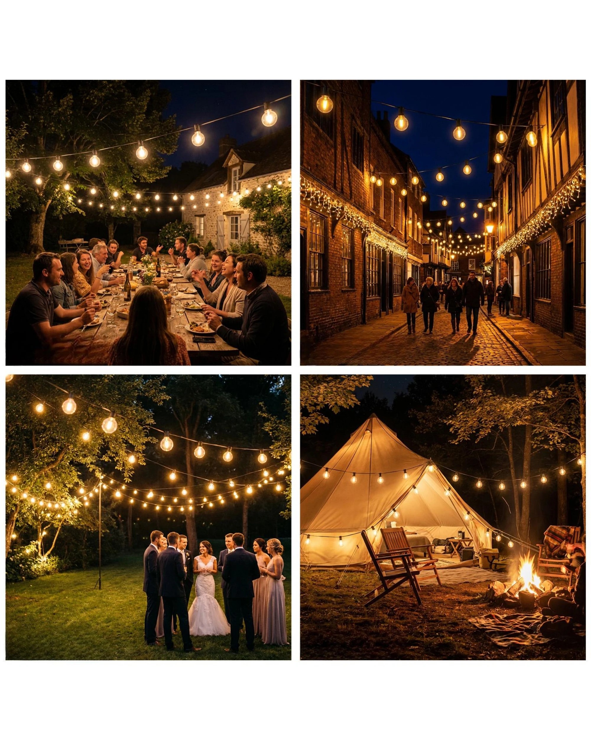 8 Advwin Outdoor Festoon String Lights Outdoor 15M Waterproof, 8 of 8