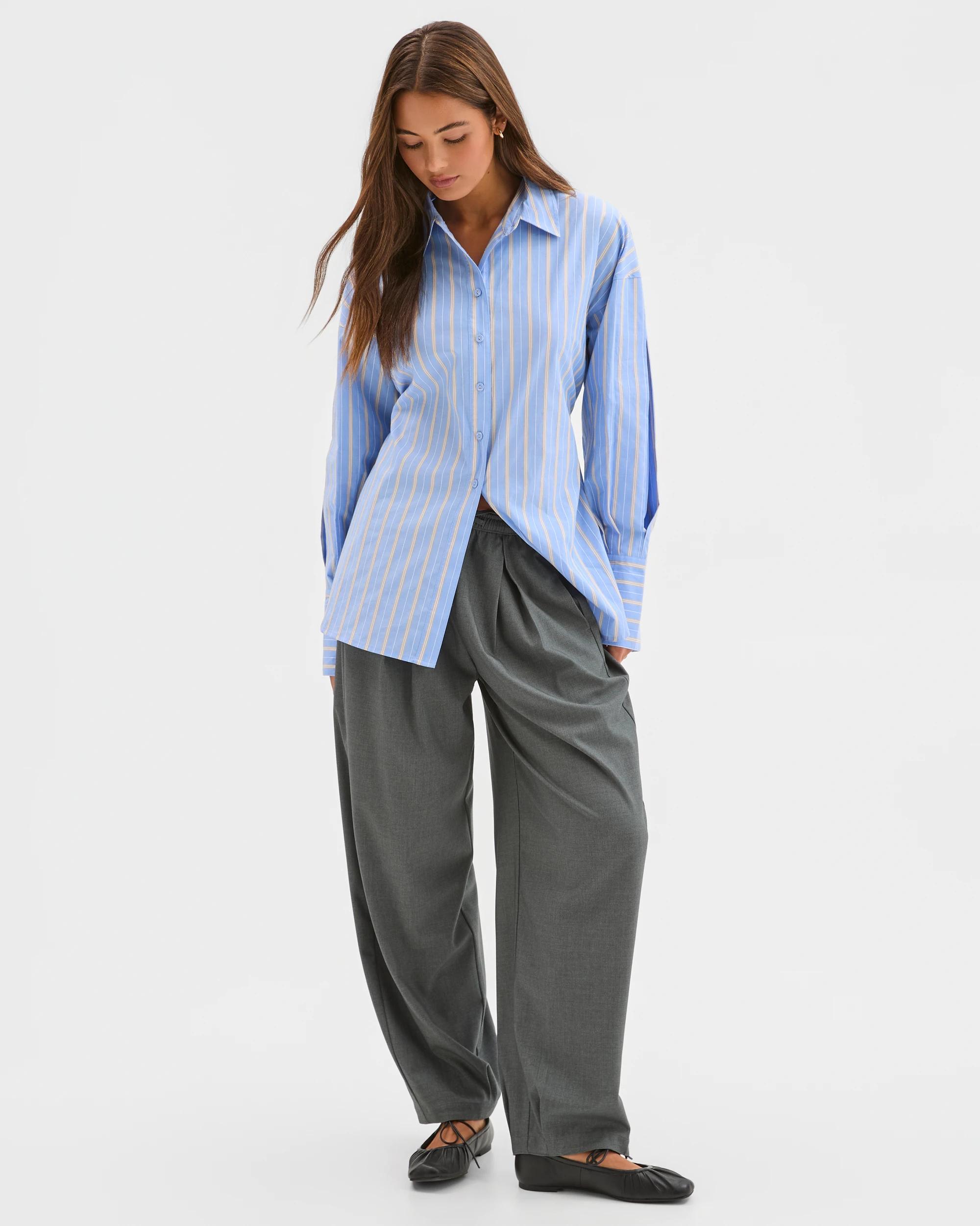 1 Lily Loves Balloon Leg Tailored Pants GRAPHITE MARLE, 1 of 6