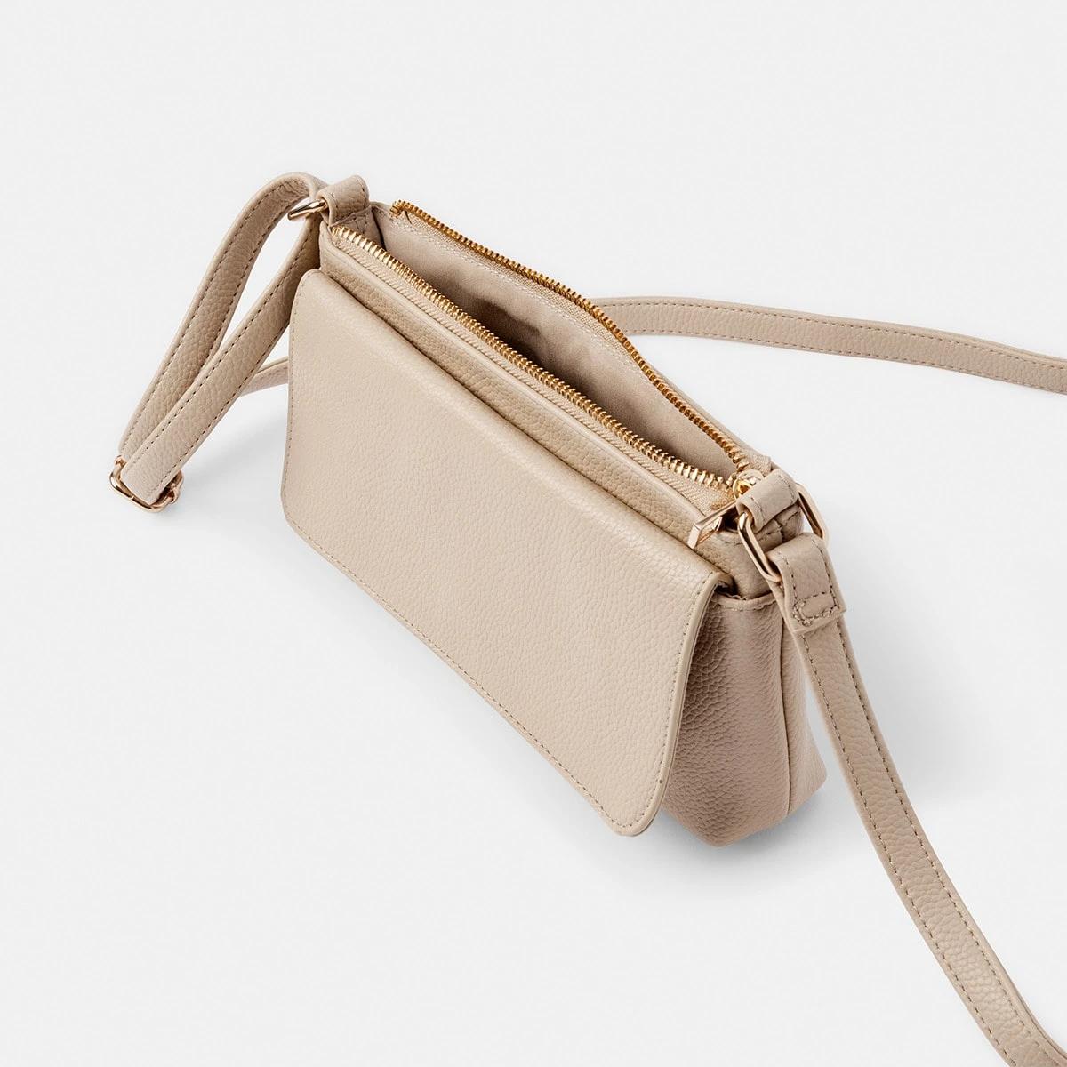 4 Envelope Pocket Crossbody Bag BEIGE, 4 of 5