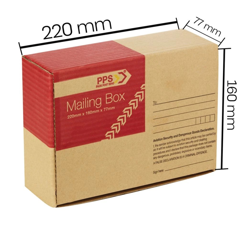 2 PPS Mailing Box 220 x 160 x 77mm., 2 of 2