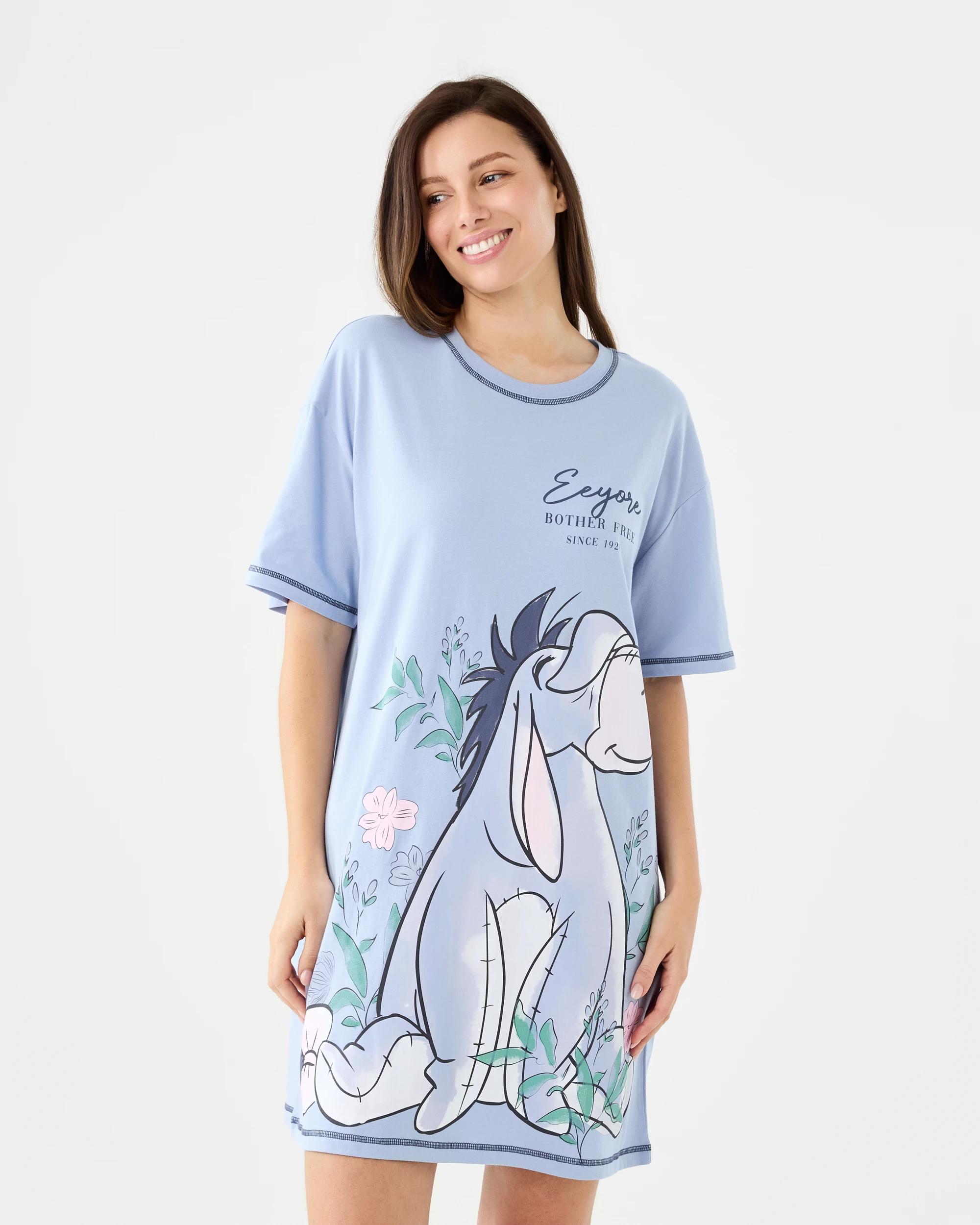 1 Eeyore License Cotton Knit Nightie Eeyore Plp, 1 of 7