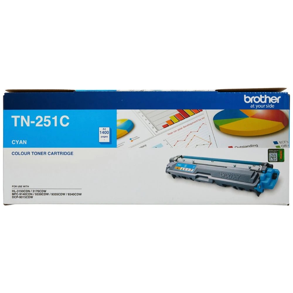 1 Brother TN 251 Toner Cartridge Cyan, 1 of 2