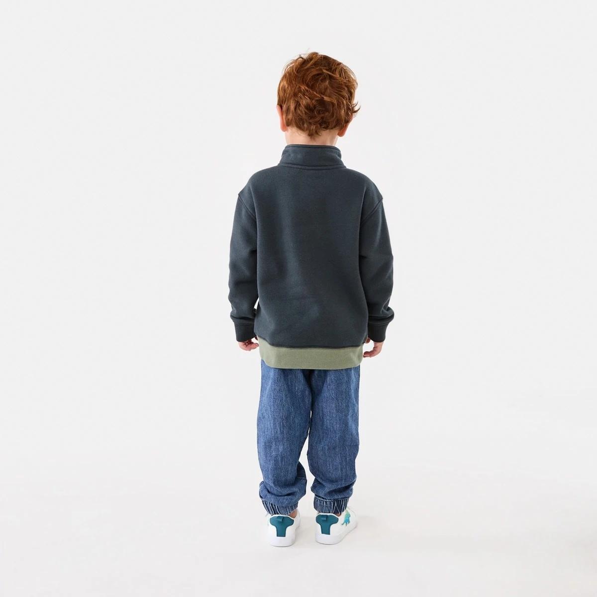 8 Quarter Zip Sweatshirt Wood Grey, 8 of 10
