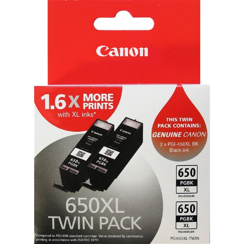 1 Canon PGI 650XL Ink Cartridges Black 2 Pack, 1 of 5