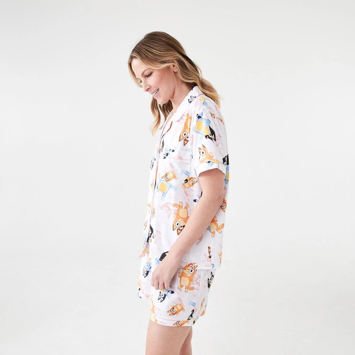 2 Bluey License Family Matching Short Sleeve Top and Shorts Comfort Pyjama Set BLUEY WHITE, 2 of 8