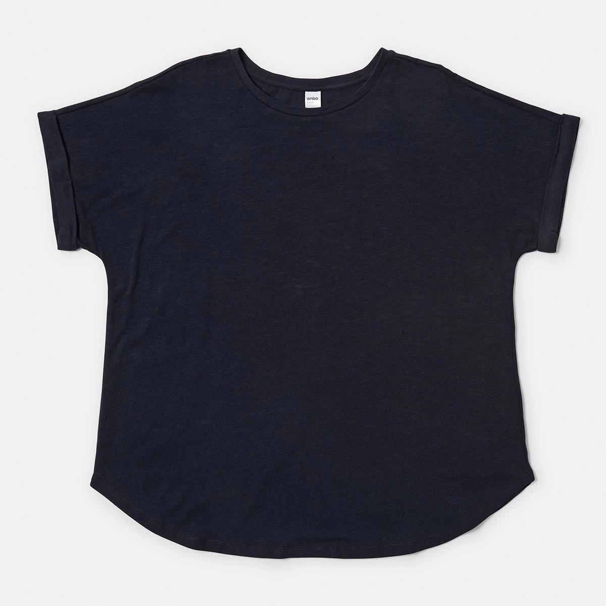 6 Curve Short Sleeve Longline Slub T-shirt SKY CAPTAIN, 6 of 8