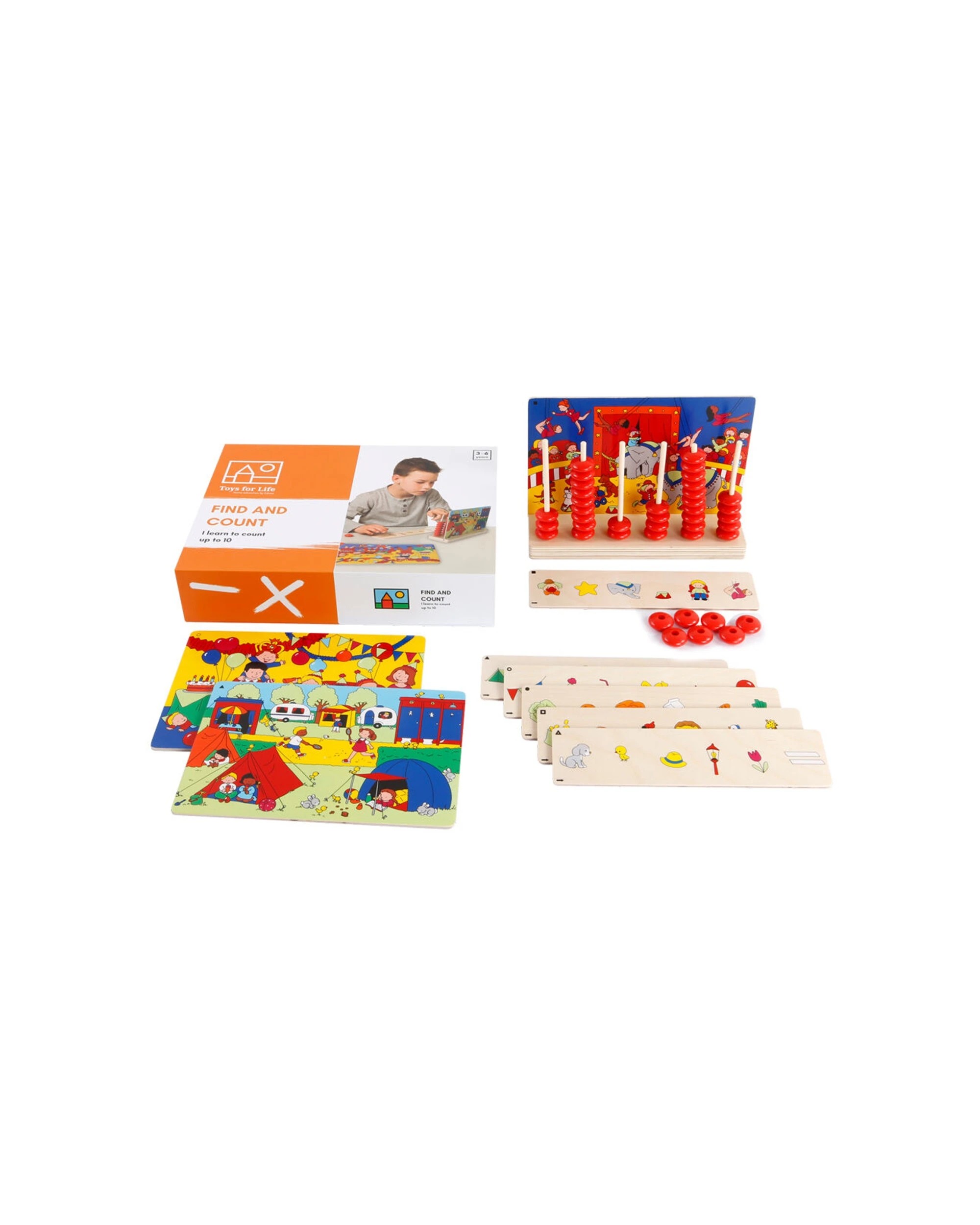 1 TFL Find And Count Math Skills Educational Toy 40Pc - Self Correcting Wooden - Plain, 1 of 3