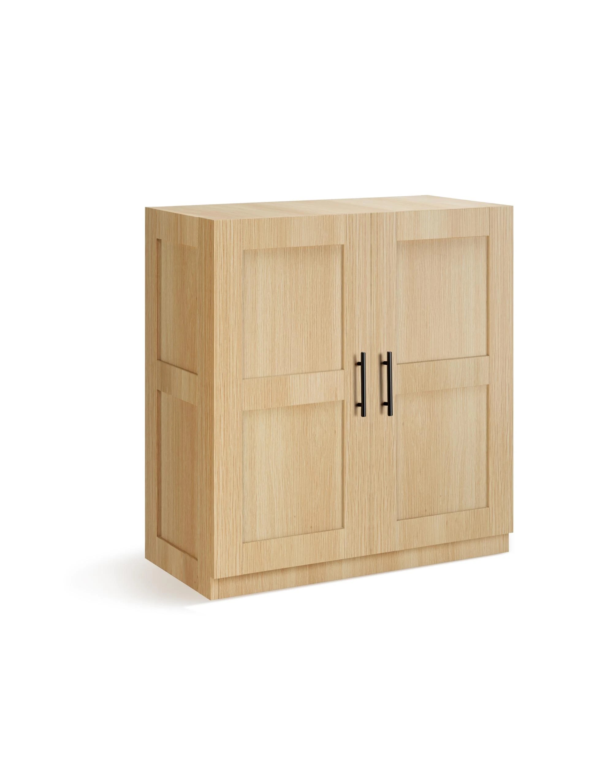 1 Kodu Low Storage Laundry Cabinet 2 Doors Oak - Natural, 1 of 7