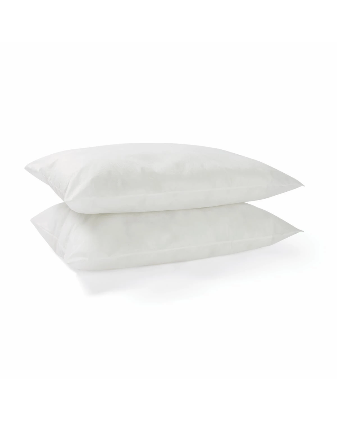 2 2 Pack Polyester Pillows - Low Profile, White, 2 of 3