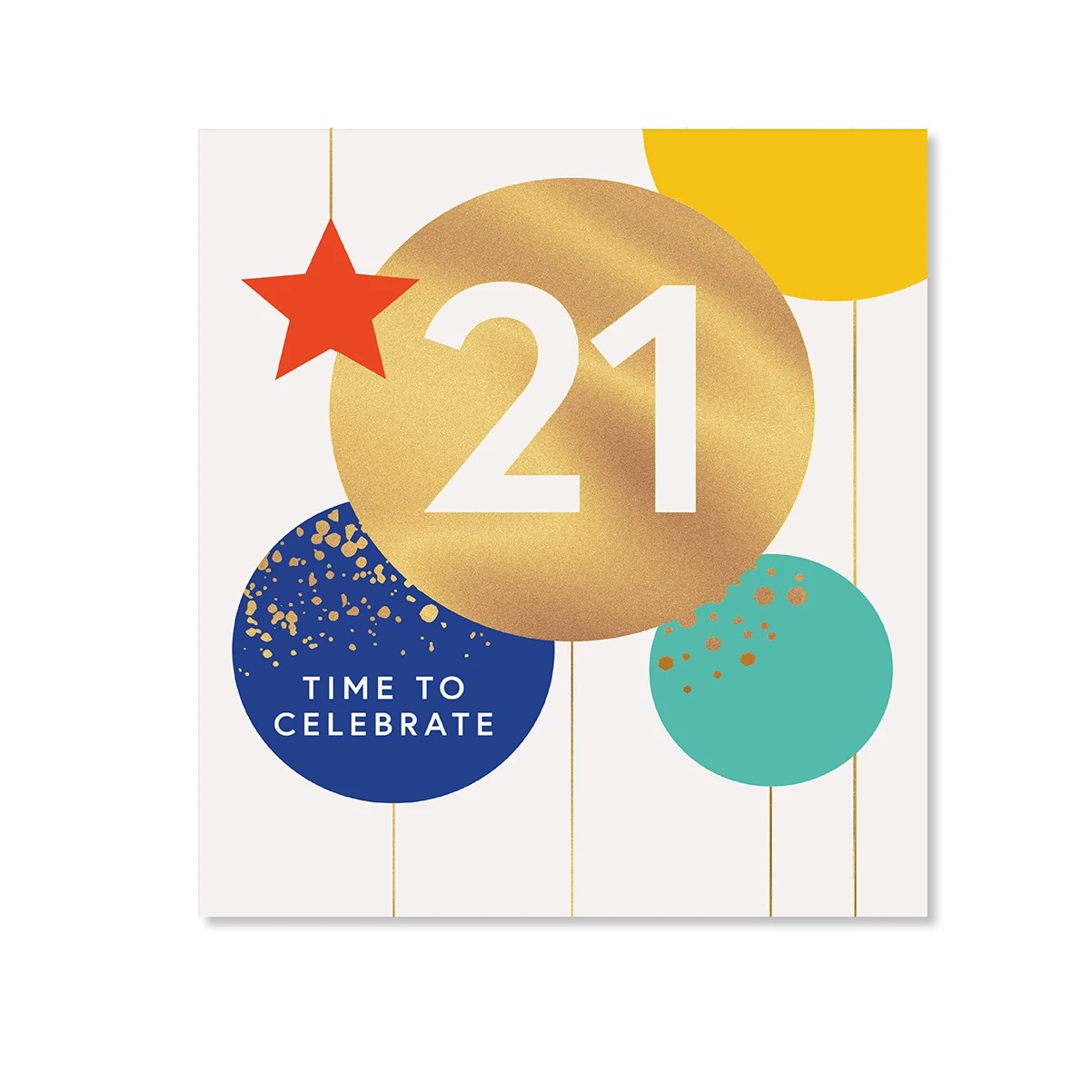 3 Hallmark 21st Birthday Card - Balloons, 3 of 3