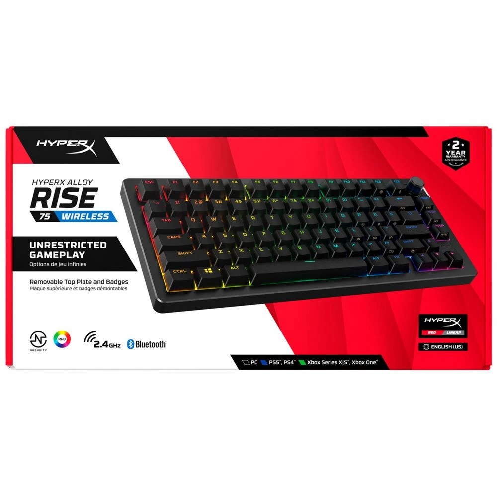 5 Hyper X Alloy Rise 75 Wireless Keyboard Black, 5 of 6