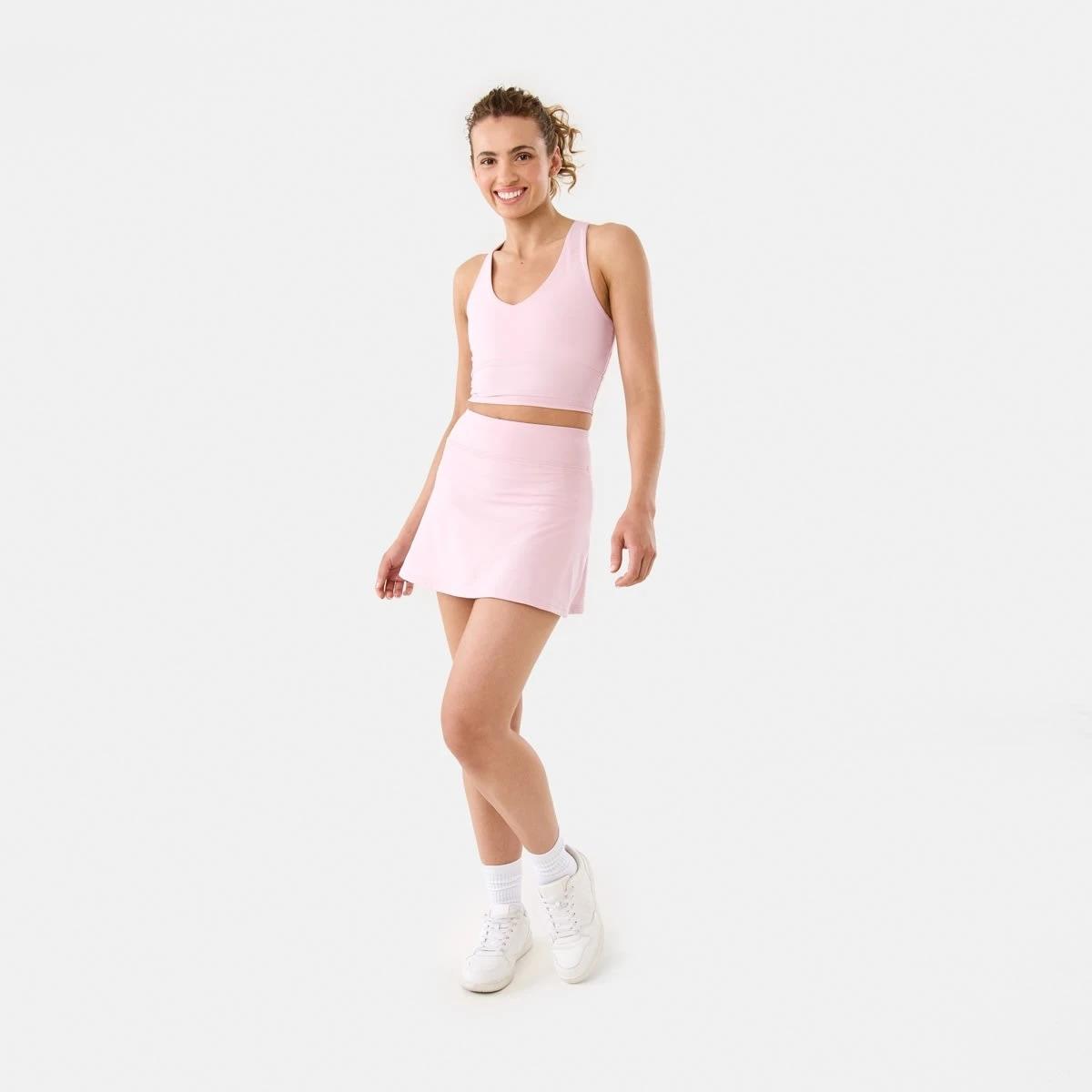 2 Active Womens Ultrasoft Longline Crop Top AURA PINK, 2 of 7