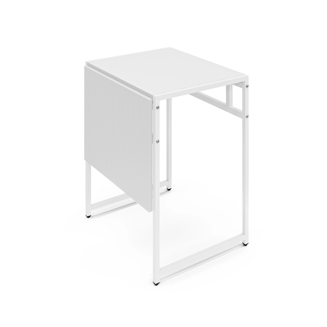 1 Advwin Folding Dining Table Foldable Drop Leaf Home Office Work Desk White, 1 of 9