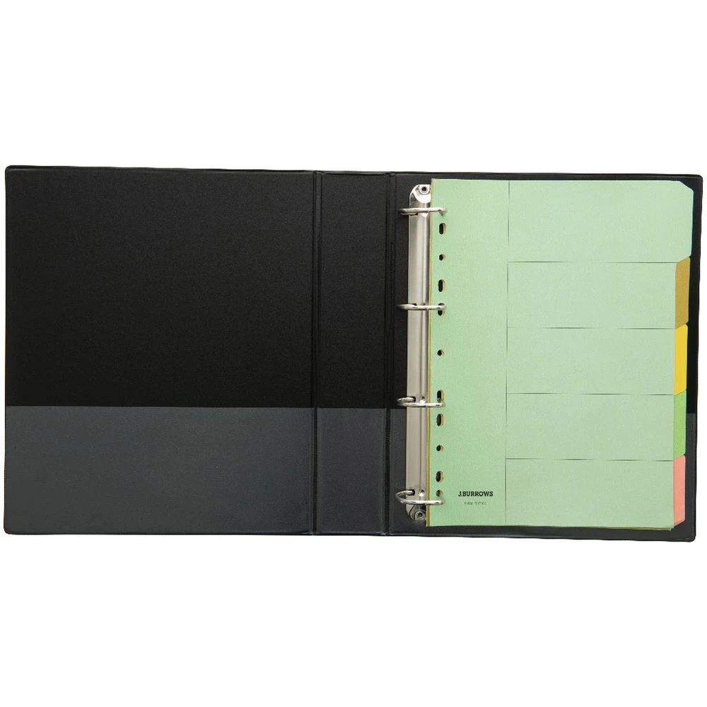 5 J.Burrows Insert Binder A4 4 D-Ring 38mm Black, 5 of 6