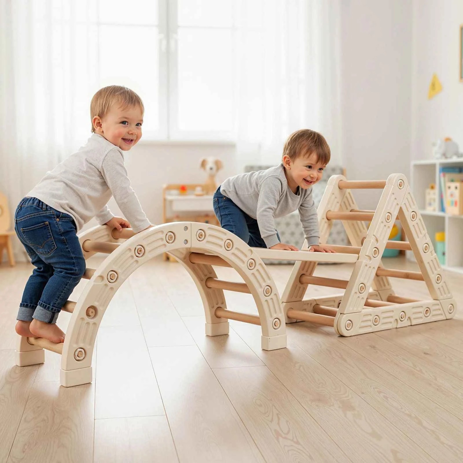 3 Costway Climb Playset 5-In-1 Climbing Frame Climber Triangle Arch, 3 of 3
