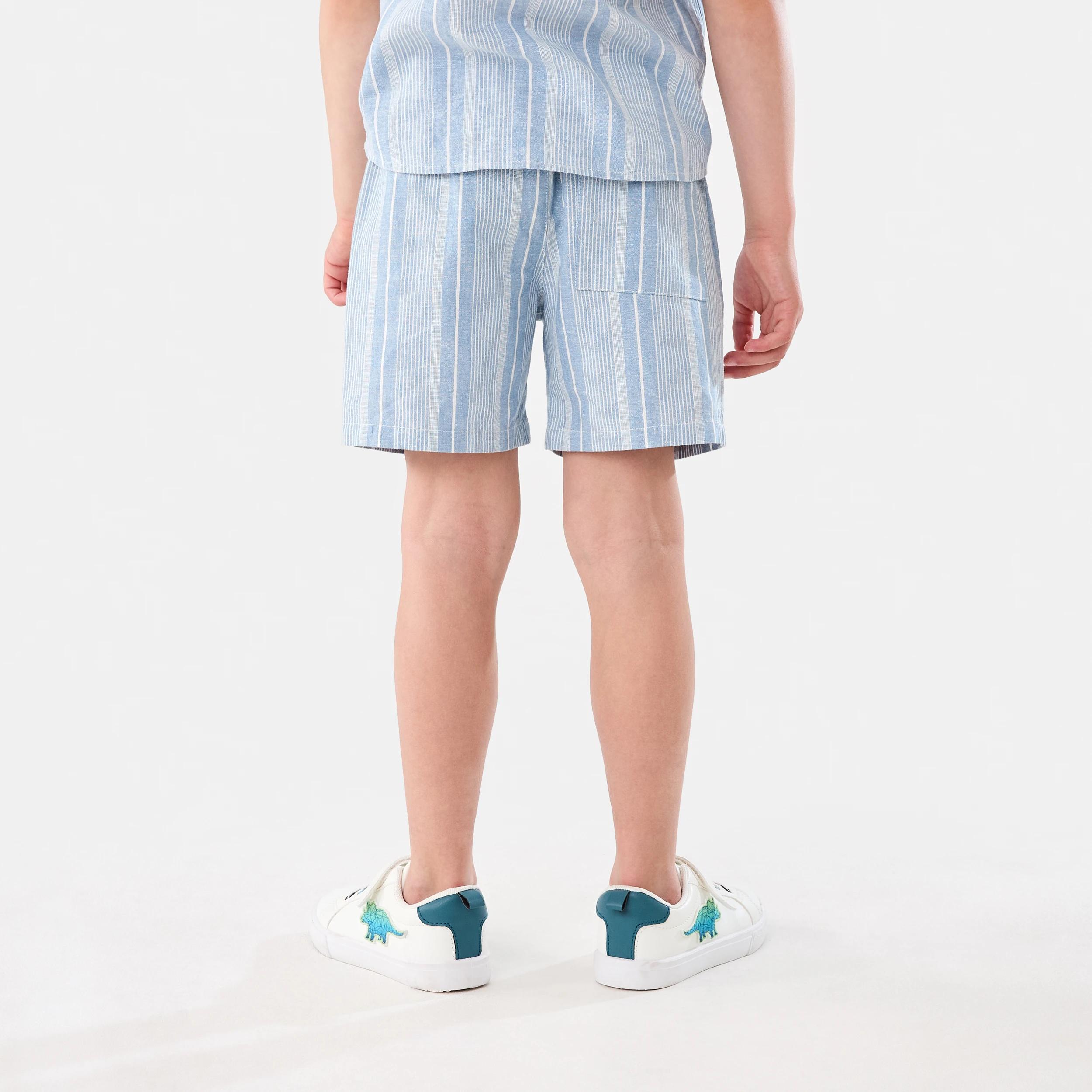 2 Linen Blend Shorts BOYS CC STRIPE, 2 of 6