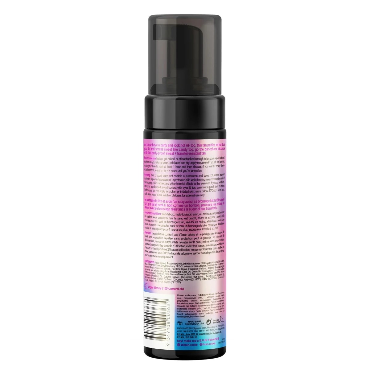 2 b.tan Disco Darkest Candy Scented Self Tan Mousse 200ml, 2 of 5