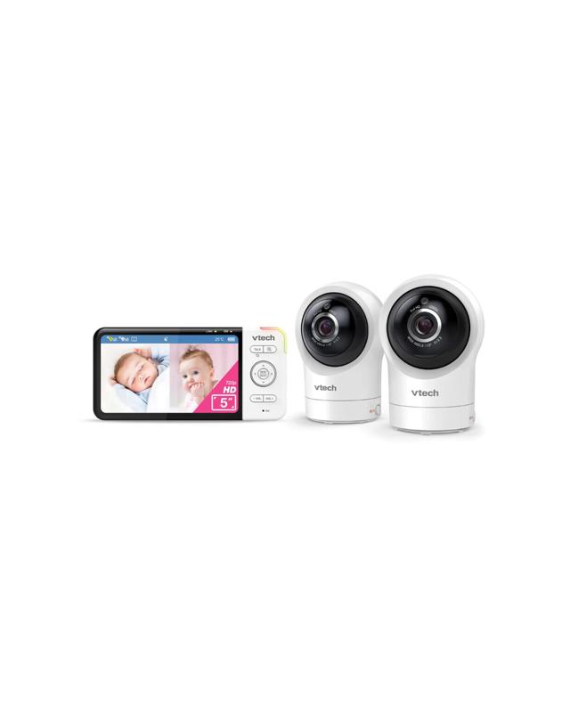 Vtech 2-camera 5 Inch Hd Pan Tilt Video Baby Monitor With Remote Access 720p - W