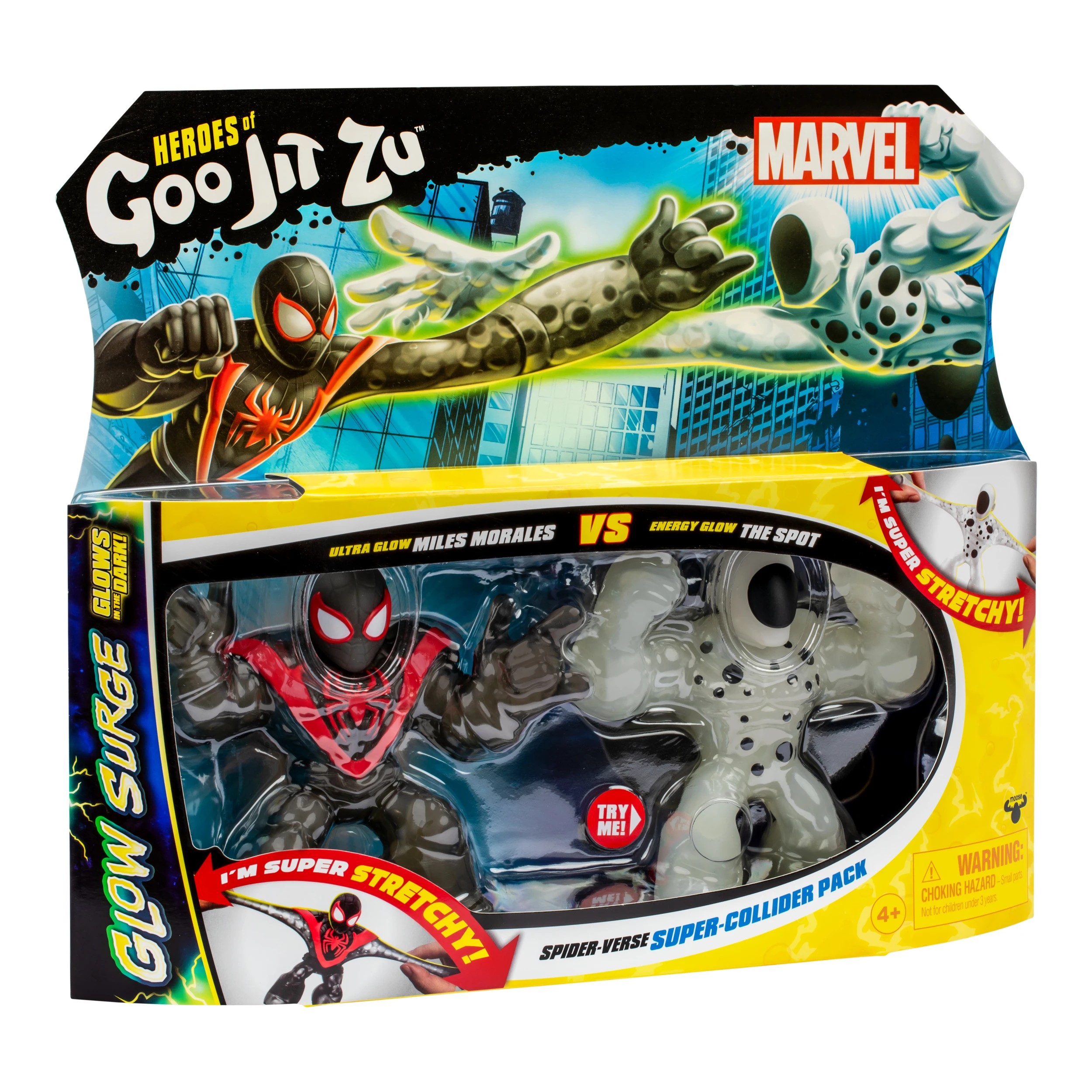 3 Heroes of Goo Jit Zu Hogjz Marvel Glow Surge Versus Pack - Multi, 3 of 9