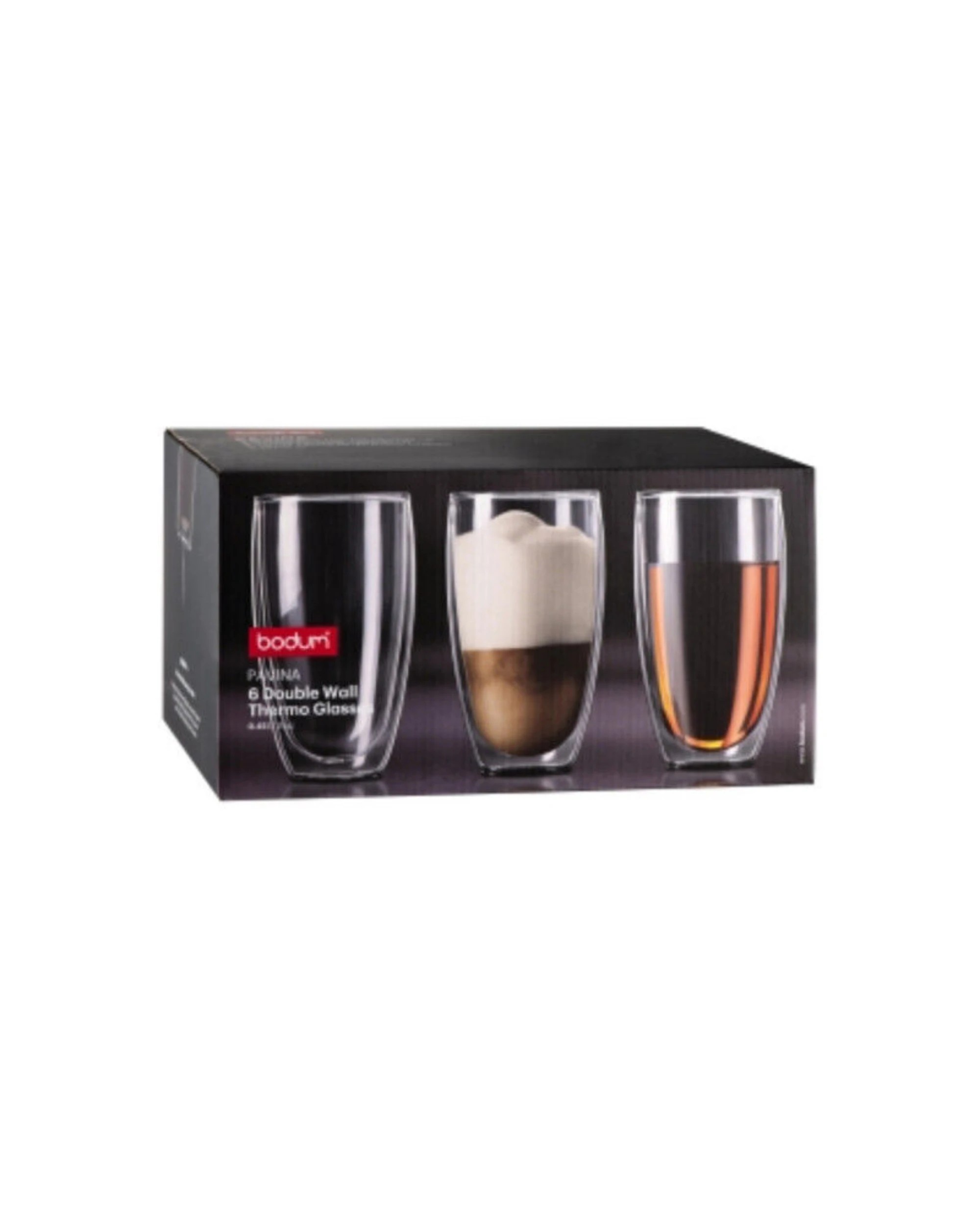 2 Bodum Pavina Double Wall 450ml Large Glass 6 Piece Set - Clear, 2 of 4
