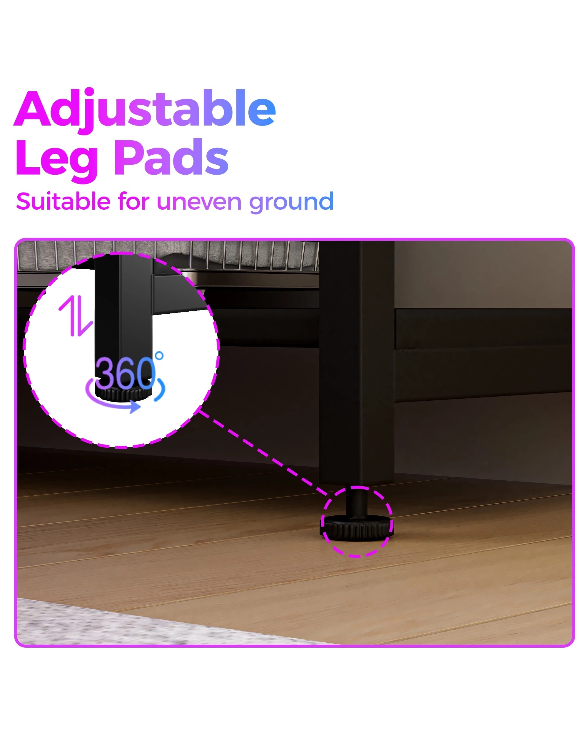 7 Advwin U Shaped Gaming Desk With Led Lights & Power Outlets Reversible 164cm Computer Desk With Bookshelf Black, 7 of 10