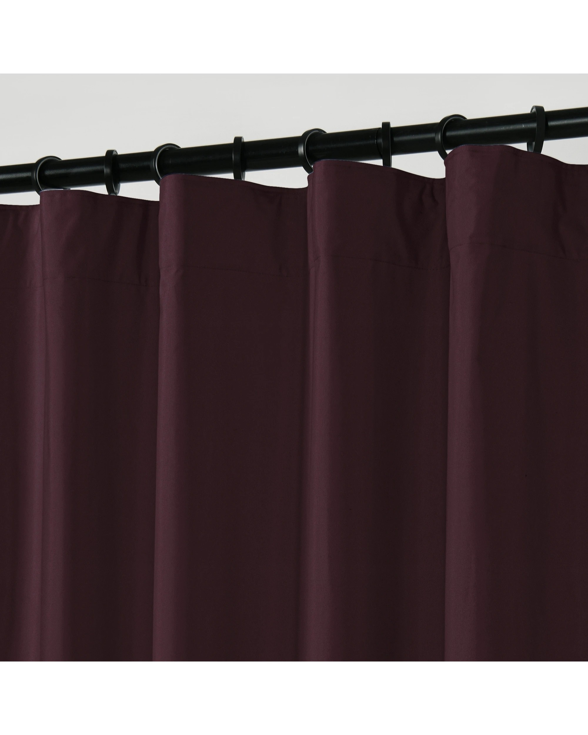 3 Sherwood Home Orlando Blockout Multi Header Curtain Pair 90x223cm - Plum, 3 of 8