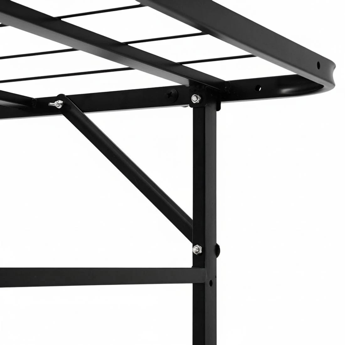 7 Artiss Folding Bed Frame Metal Base - Black, 7 of 8